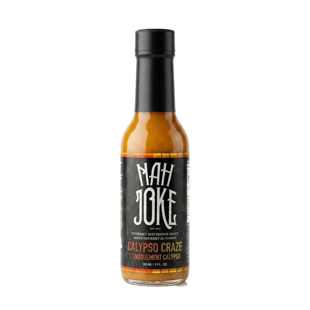 NAH JOKE Calypso Craze, 150 mL bottle of gourmet hot pepper sauce