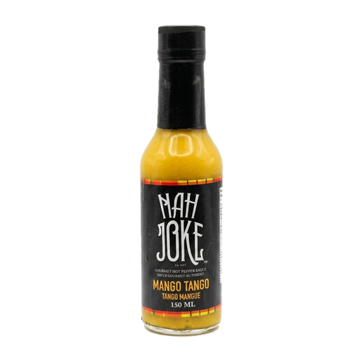 NAH JOKE Mango Tango, 150 mL bottle of gourmet hot pepper sauce