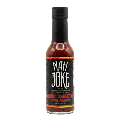 NAH JOKE Merry Cranberry, 150 mL bottle of gourmet hot pepper sauce